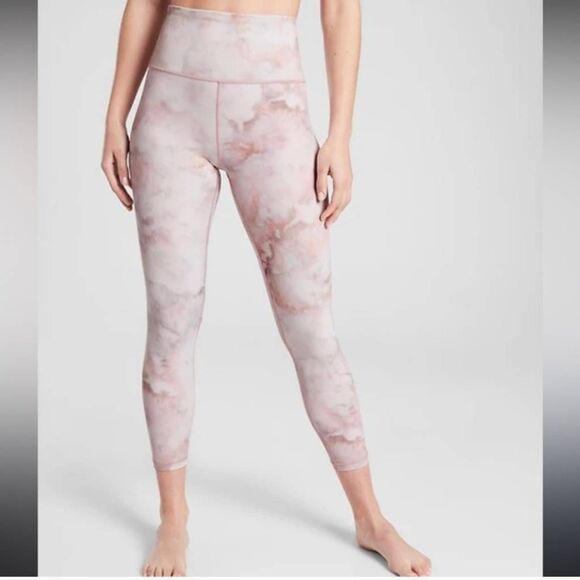 Athleta Elation Snow Dye 7/8 Active Tights - Picture 1 of 9